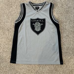 O'Neill Vintage Y2K Surf Basketball Style Jersey / Size Large Gray